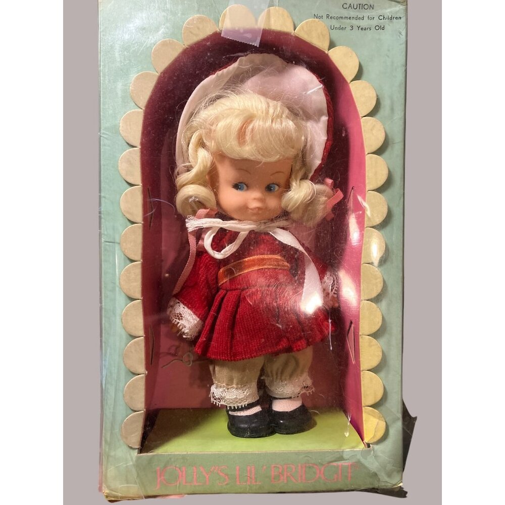 Jolly's Lil' Bridget 8 Inch Doll In Original Box Vintage 1972